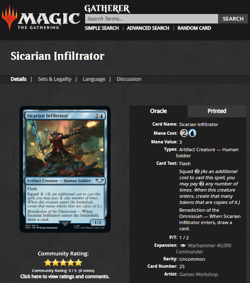 2022 MTG Magic the Gathering Warhammer 40000 40k Surge Foil Sicarian Infiltrator - Image 3