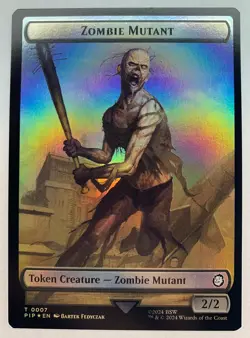 Treasure Zombie Mutant Double-Sided Token x1 - Universe Beyond: Fallout - NM - Image 1