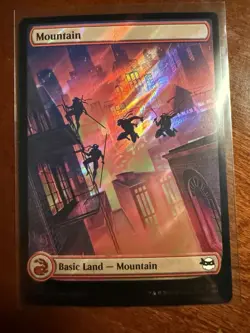 Mountain (Surge Foil) 0308 (L) MTG Teenage Mutant Ninja Turtles (TMT) - Image 1