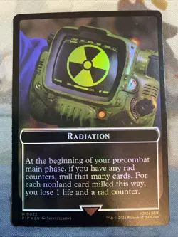 Radiation ☢ Human Soldier Double-Sided Token (FOIL) - MTG: Fallout (PIP) NM - Image 1