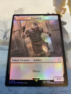 Radiation ☢ Human Soldier Double-Sided Token (FOIL) - MTG: Fallout (PIP) NM - Image 4