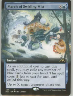 March of Swirling Mist 447 Borderless NM Non-Foil Kamigawa Neon Dynasty MTG - Image 1