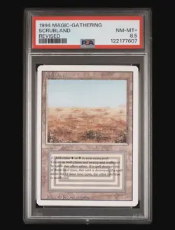 SCRUBLAND PSA 8.5 Revised Edition 1994 MTG Magic the Gathering LOW POP 1 of 2! - Image 1