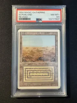 SCRUBLAND PSA 8.5 Revised Edition 1994 MTG Magic the Gathering LOW POP 1 of 2! - Image 3