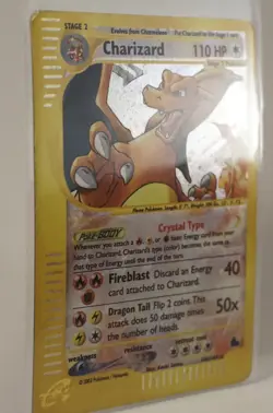 2003 Pokemon Charizard Skyridge Secret Holo 146/144 RAW - Image 2