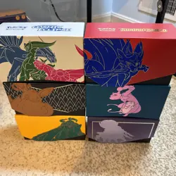 Lot Of 6 Empty ETB Elite Trainer Box Pokemon Card Boxes - ETB Boxes Only - Image 1