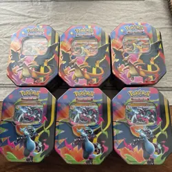 Pokemon Mega Charizard X ex & Y ex Tin Sealed x6 - Image 2