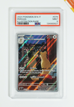 Pokemon PSA 9 Persian #078 Illustration Rare Segreto Fiabesco 2024 Italiano - Image 1