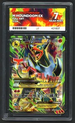 Pokemon Cards - ACE 7 M Houndoom EX 154/162 - Breakthrough FA Holo - GEM MINT - Image 1