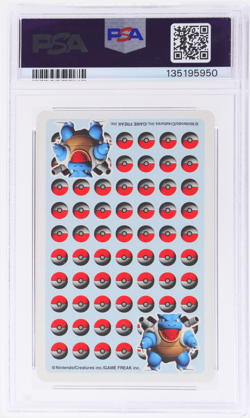 1998 Pokemon Stadium Blue Version Playing Cards Blastoise King of Spades PSA 10 - Image 2