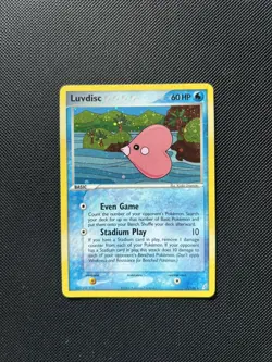 Pokemon Card EX Crystal Guardians Holo Luvdisc 7/100 Rare - Image 1