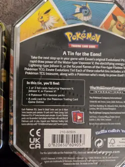 Pokemon TCG Eevee Evolutions Tin Set - 2021 EVOLVING SKIES PACKS! RETIRED SEALED - Image 3