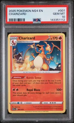 Pokemon TCG - PSA 10 2025 McDonald's Promo Charizard, M24-EN001 - Image 1