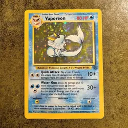 Pokemon TCG Vaporeon Holo Card Jungle 12/64 Card LP Condition - Image 1