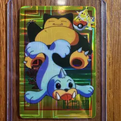 *Rare* Vintage Vending Prism Snorlax Seal Pocket Monsters Bandai #21 - Image 1