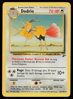 Pokemon Base Set 2 Dodrio 37/130 - NM Pack Fresh - Image 1
