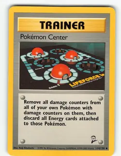 POKEMON CENTER 114/130 UNCOMMON BASE SET 2 POKEMON LP - Image 2