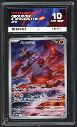 Pokemon Cards - ACE 10 Groudon 199/182 - Paradox Rift IR - GEM MINT - Image 1