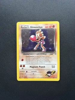 Pokemon Card Gym Heroes Set Holo Rocket's Hitmonchan 11/132 WOTC - Image 1