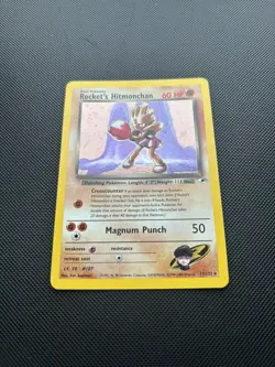 Pokemon Card Gym Heroes Set Holo Rocket's Hitmonchan 11/132 WOTC - Image 2
