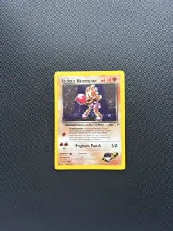 Pokemon Card Gym Heroes Set Holo Rocket's Hitmonchan 11/132 WOTC - Image 3