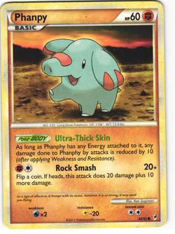 Phanpy Common Pokemon TCG Call of Legends 66/95 MP - Image 1