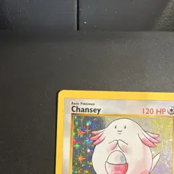 Pokemon TCG Chansey Base Set (Shadowless) Holo Rare 3/102 120 HP 1999 English - Image 2
