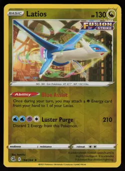 LATIOS 194/264 RARE FUSION STRIKE POKEMON REVERSE HOLO NM/M - Image 1