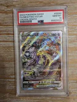 Pokemon Mewtwo VSTAR GG44 Crown Zenith PSA 10 Holo Ultra Rare - Image 1