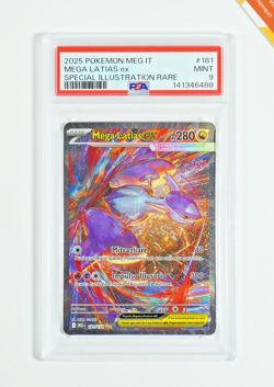Pokemon PSA 9 Mega Latias Ex #181 MEG Special Illustration Rare 2025 Italiano - Image 1