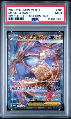 Pokemon PSA 9 Mega Latias Ex #181 MEG Special Illustration Rare 2025 Italiano - Image 2