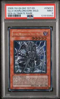 2005 YU-GI-OH! ELEMENTAL ENERGY 1ST ED SILLVA, WARLORD OF DARK WORLD PSA 9 - Image 1
