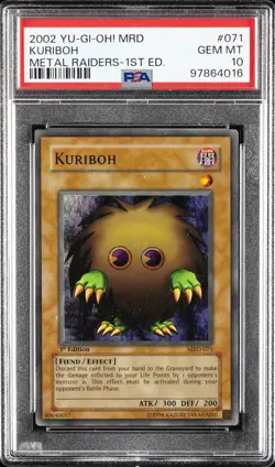 2002 YU-GI-OH! MRD-METAL RAIDERS 1ST ED #071 KURIBOH PSA 10 - Image 1