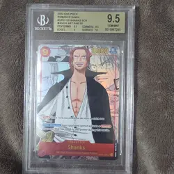 Bandai One Piece CCG Romance Dawn Shanks SCR Manga Art OP01-120 BGS 9.5 - Image 1