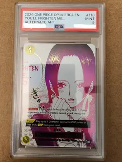 2026 One piece Op14-118 You’ll Frighten Me Alternate Art PSA 9 English EN - Image 1