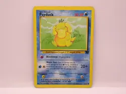 Pokemon Team Rocket Set Unlimited Print Psyduck Card #65/82 Common Used VGC - Image 4