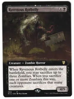 Ravenous Rotbelly (Extended Art) 60 Commander: Innistrad: Midnight Hunt NM MTG - Image 1
