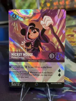 Lorcana Mickey Mouse - Wayward Sorcerer - 208/204 - Enchanted - Holofoil - Image 1