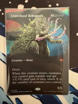 Craterhoof Behemoth (Borderless) Tarkir: Dragonstorm Foil - Image 1