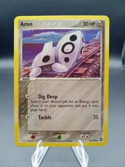 2007 Pokemon Power Keepers Aron #42 Extremely LP - Image 1