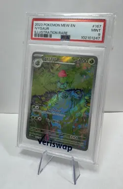 2023 Pokemon 151 Ivysaur Illustration Rare # 167 / 165 PSA Mint - Image 2