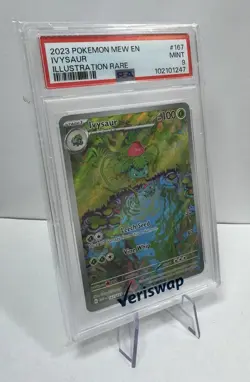2023 Pokemon 151 Ivysaur Illustration Rare # 167 / 165 PSA Mint - Image 3