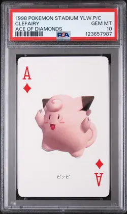 1998 POKEMON STADIUM YELLOW VERSION PLAYING CARDS CLEFAIRY PSA 10 - Image 1