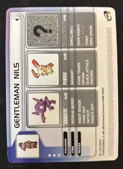 Gentleman Nils - Battle E-Reader Card 2003 Ruby Sapphire GBA Pokemon Card - (LP) - Image 2