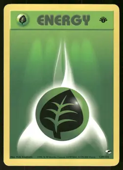 Pokemon Tcg Grass Energy [1st Edition] #129 Pokemon Gym Heroes LP - Image 1