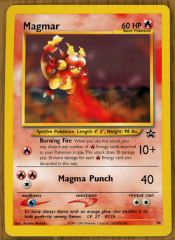 Magmar - # 44 ~ WOTC 2000 Black Star Promo ~ Slight Play (Manufacture Error)!! - Image 1