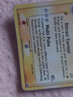 Jolteon 8/115 Unseen Forces Holo Pokemon Card - Image 2