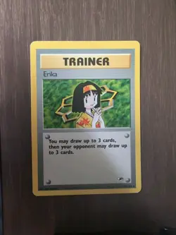 Erika 100/132 Gym Heroes Rare Trainer Pokemon Card WOTC MP - Image 1