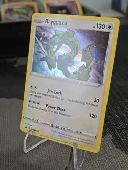 TAIL 🔥 SWIRL 🌀 Rayquaza SWSH029 Cosmos Holo Rare Crown Zenith Pokemon - Image 2