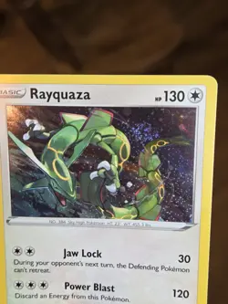 TAIL 🔥 SWIRL 🌀 Rayquaza SWSH029 Cosmos Holo Rare Crown Zenith Pokemon - Image 5
